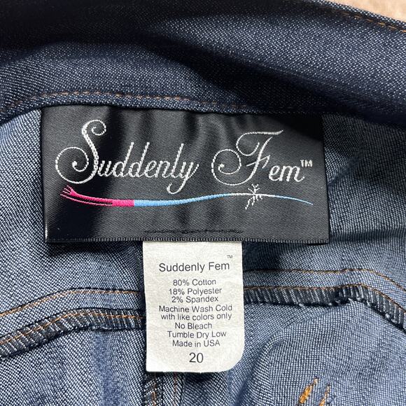 Vintage Y2K Suddenly Fem Lace Trim Dark Wash Denim Mini Skirt Blue McBling Indie - Picture 2 of 5